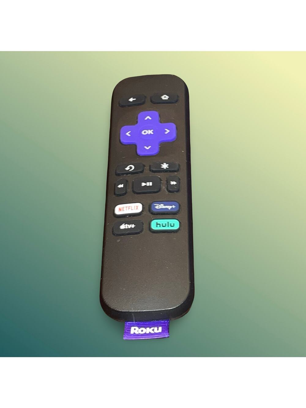 Genuine Roku Remote RC-ALIR 3226001002 Netflix Apple TV+ Hulu Disney OEM Tested